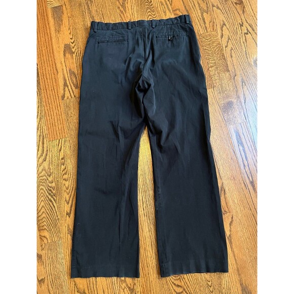 Banana Republic Pants Mens 36x30 Black Chino Flat front Straight Dark Wash - Picture 5 of 5